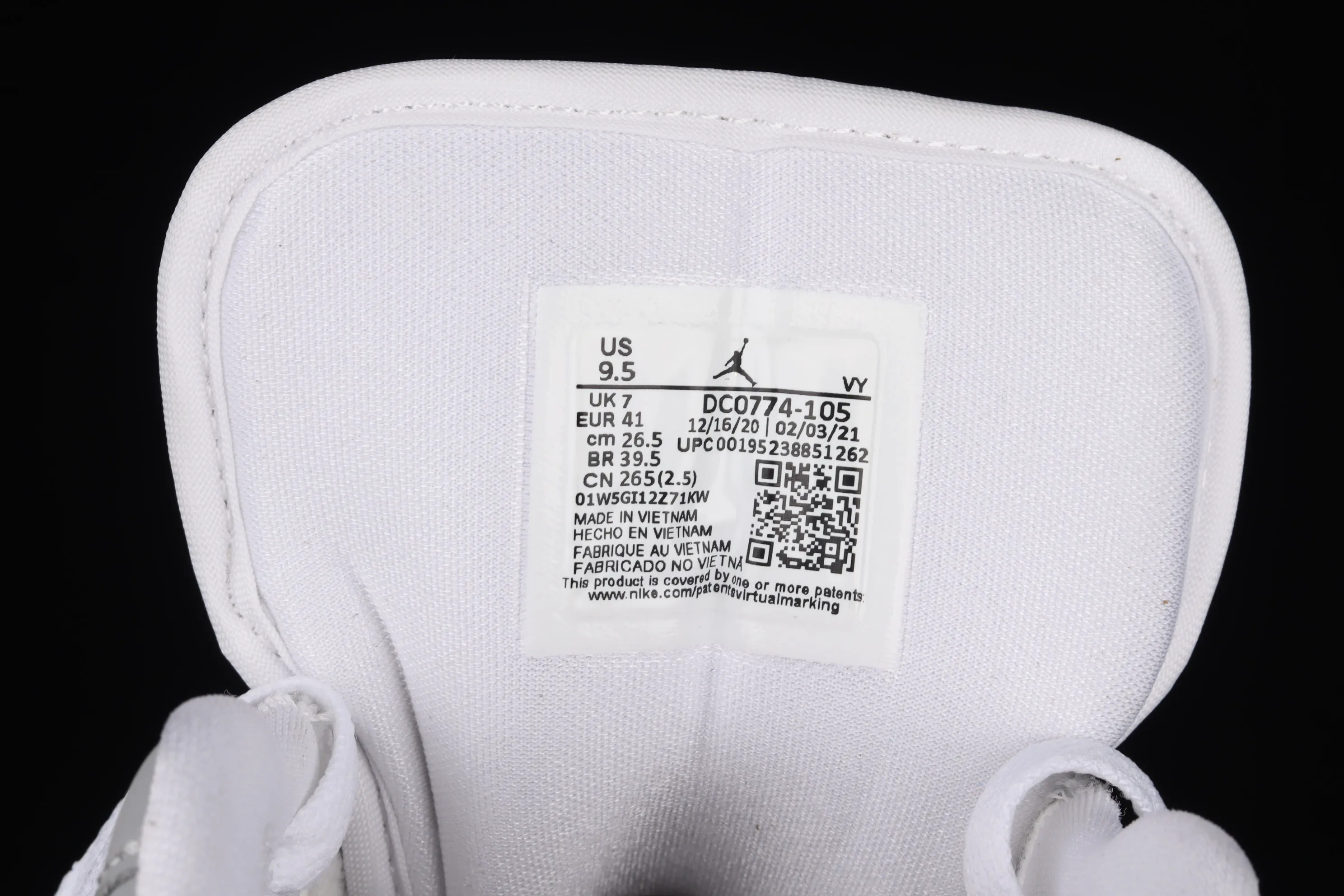 All categories Air Jordan Jordan series basketball shoes Air Jordan 1 Low G version pure original Air Jordan 1 Low AJ1 Joe 1 Wolf gray low-top cultural leisure sports sneakers DC0774-105